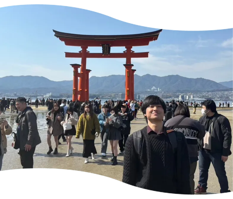 宮島を訪れたT.M